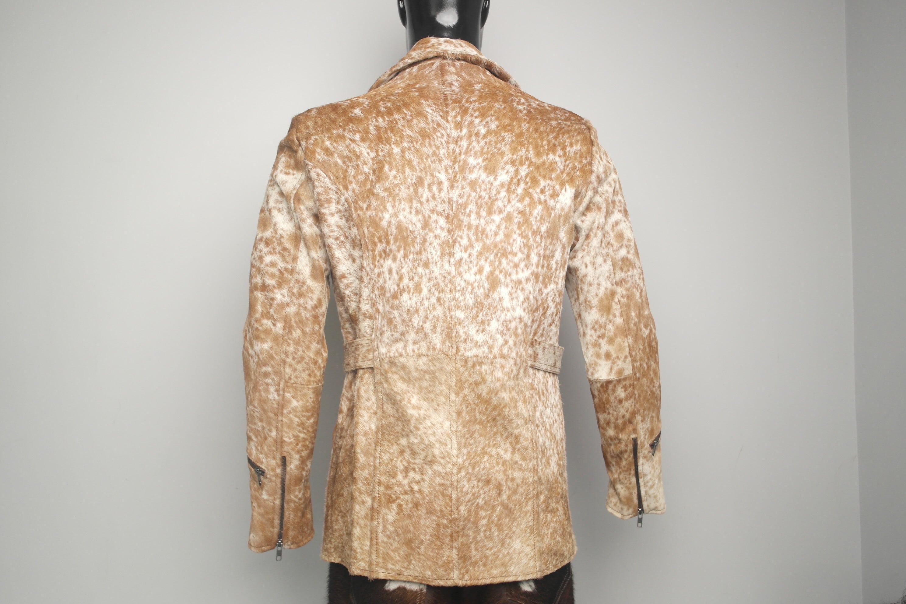 Cowhide Leather Trench Jacket - A Bold Elegance