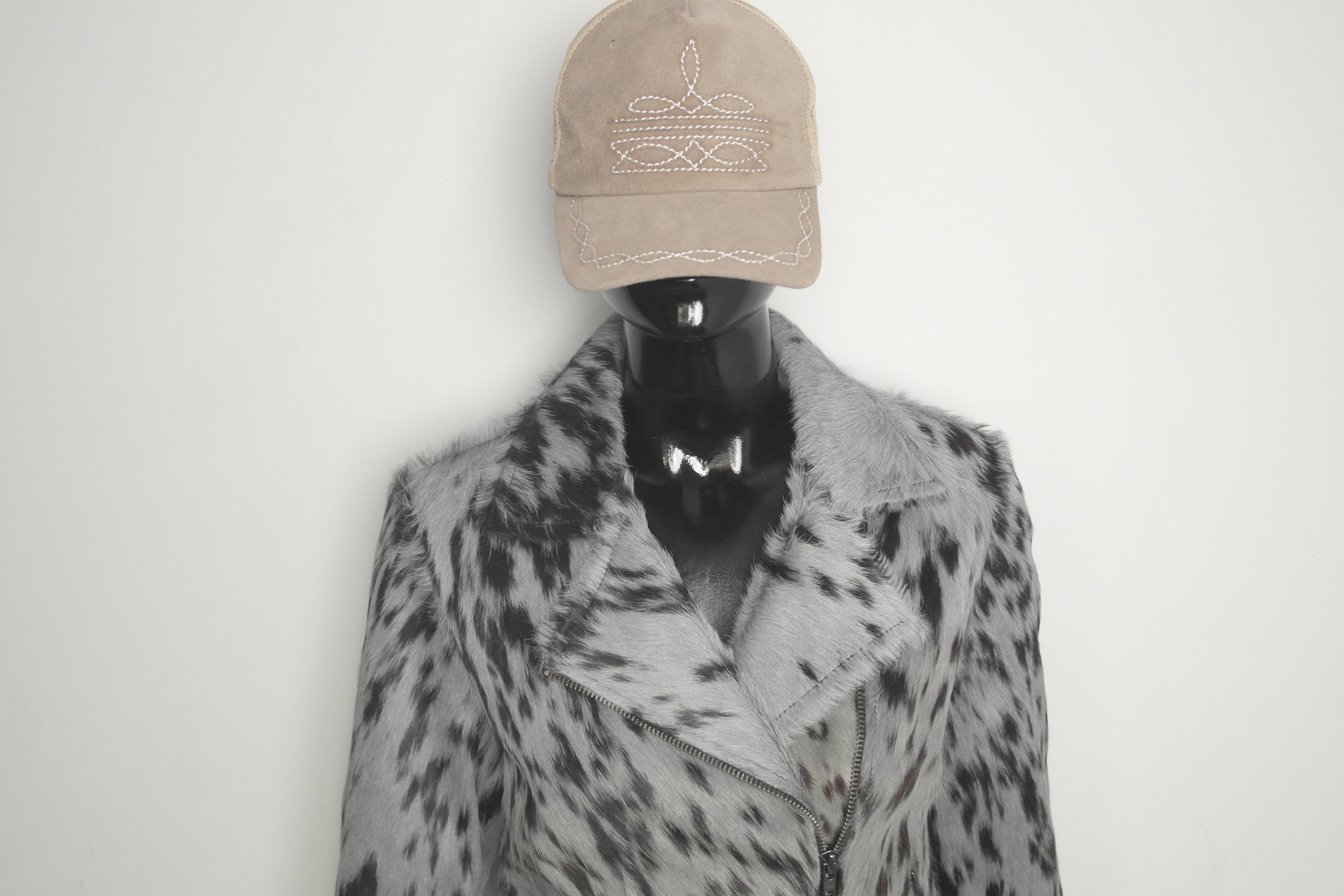 Versatile Cowhide Hair on Hide Leather Jacket