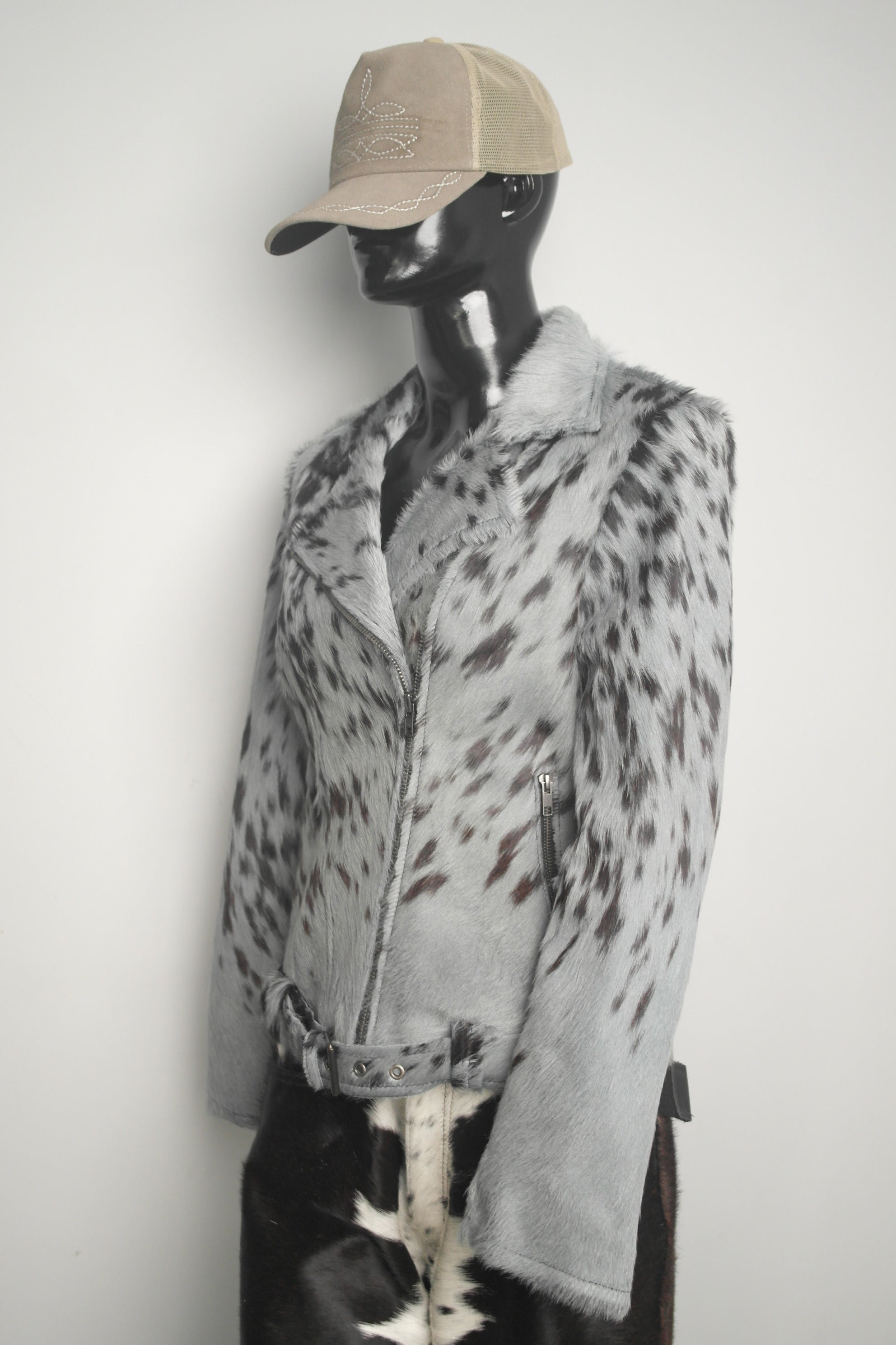 Versatile Cowhide Hair on Hide Leather Jacket