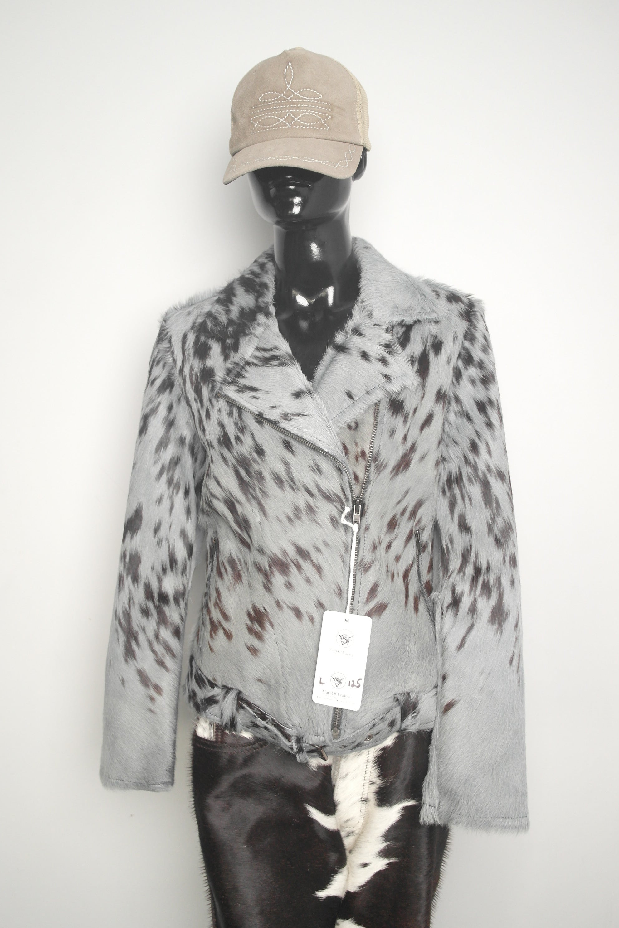 Versatile Cowhide Hair on Hide Leather Jacket