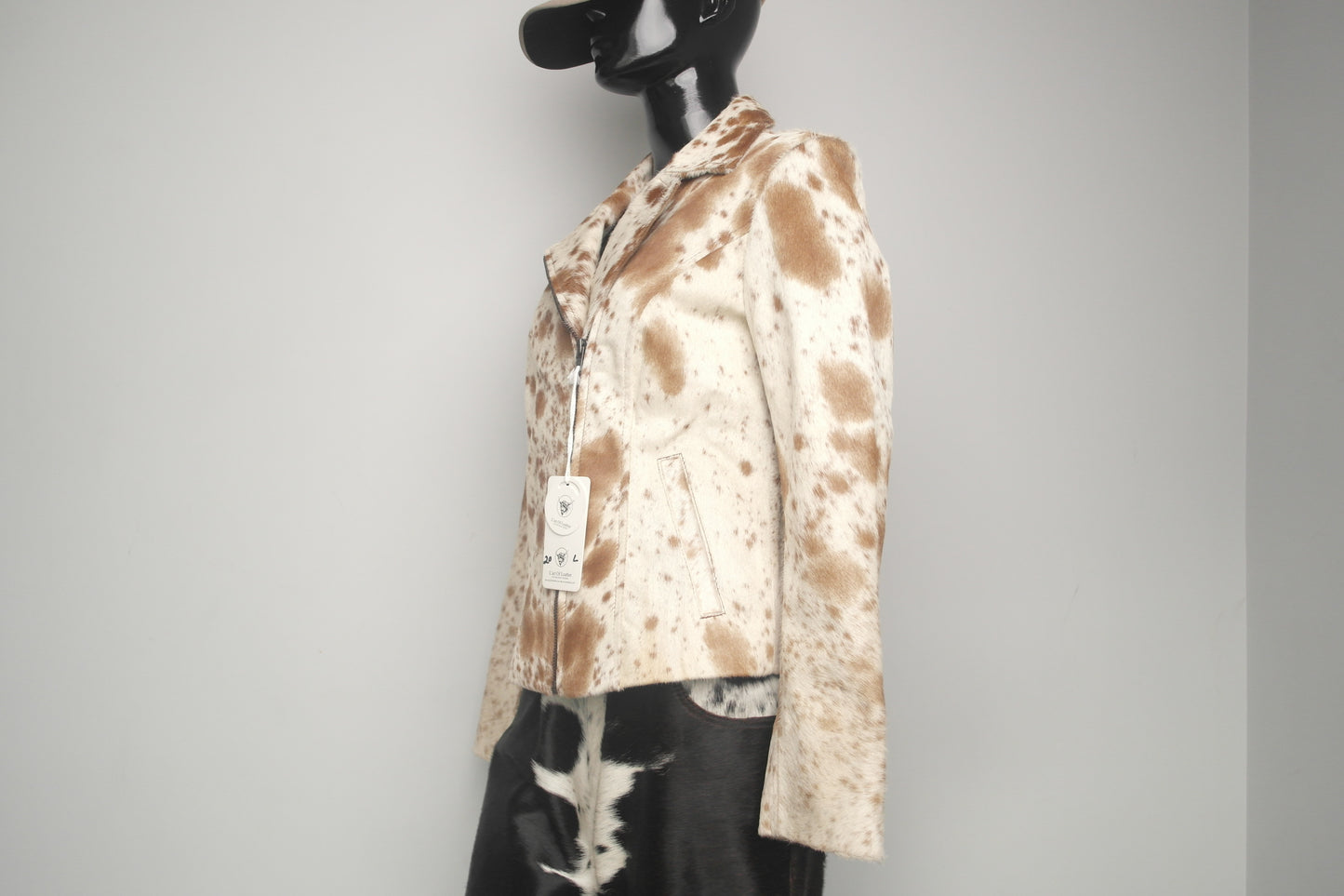 Western Chic Cowhide Hair on Hide Leather Jacket