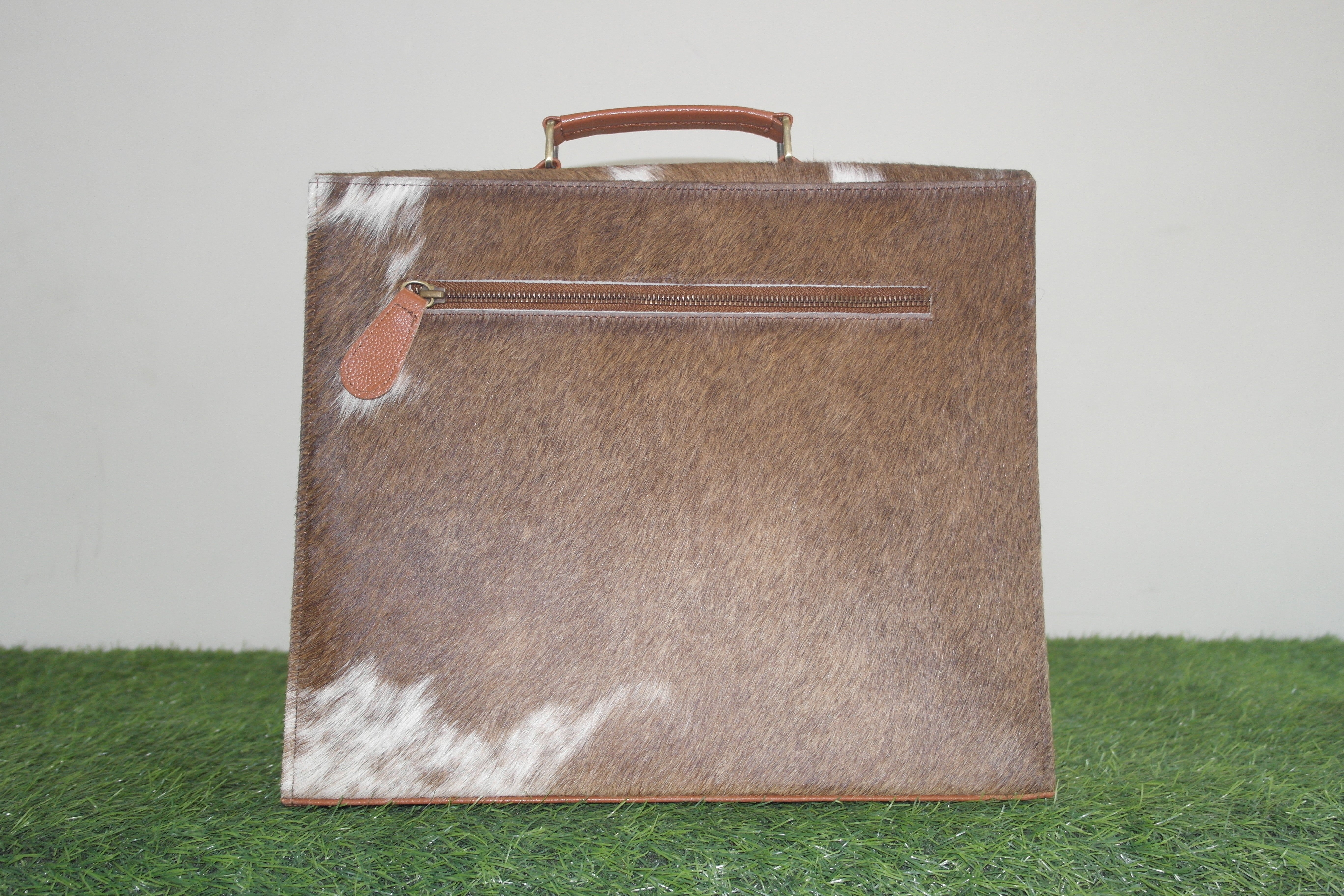 Cowhide Hairon Laptop/Hand Bag