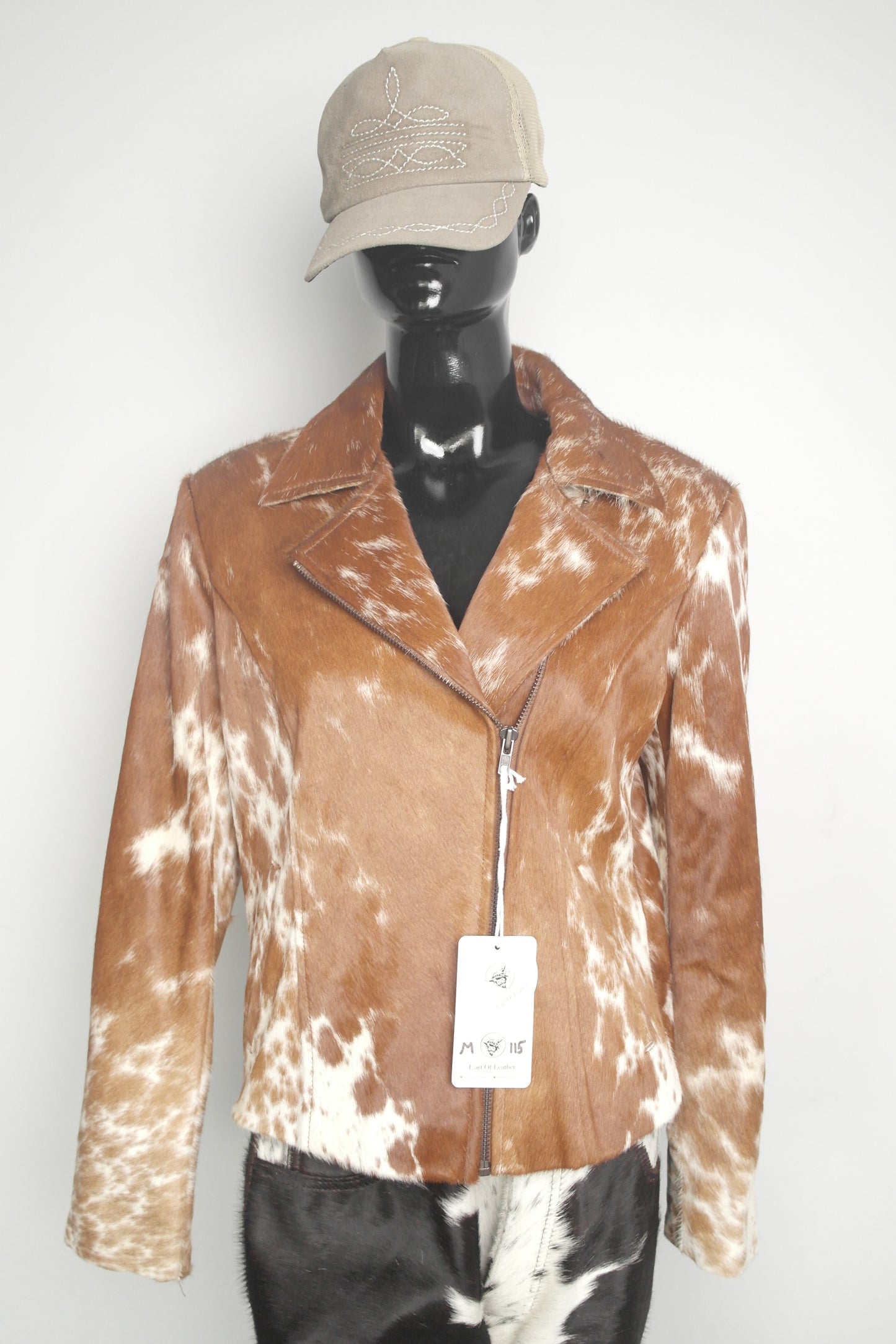 Western Chic Cowhide Hair on Hide Leather Jacket