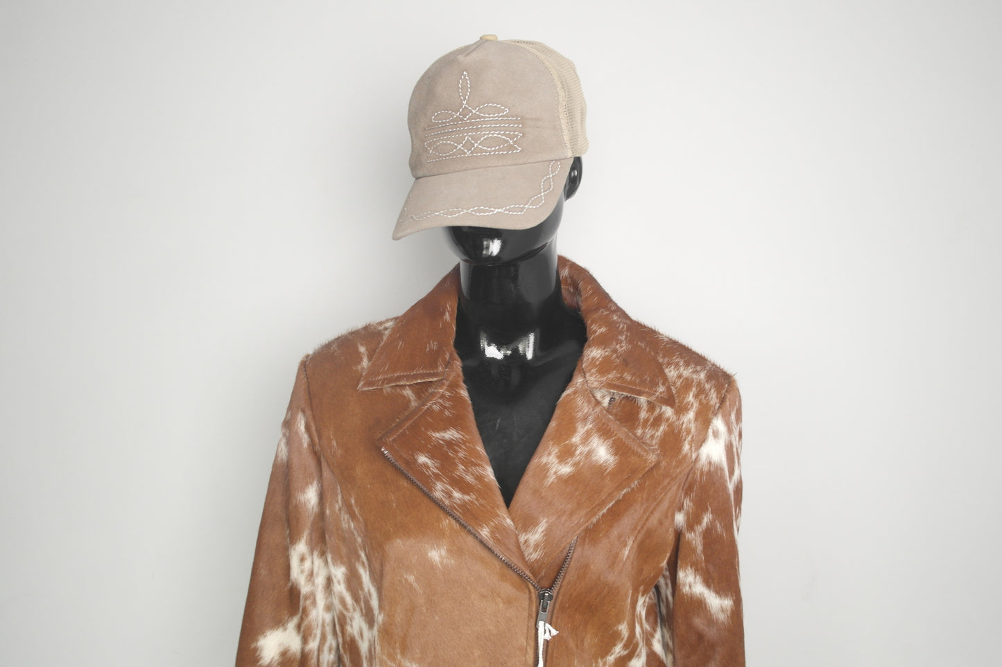 Western Chic Cowhide Hair on Hide Leather Jacket