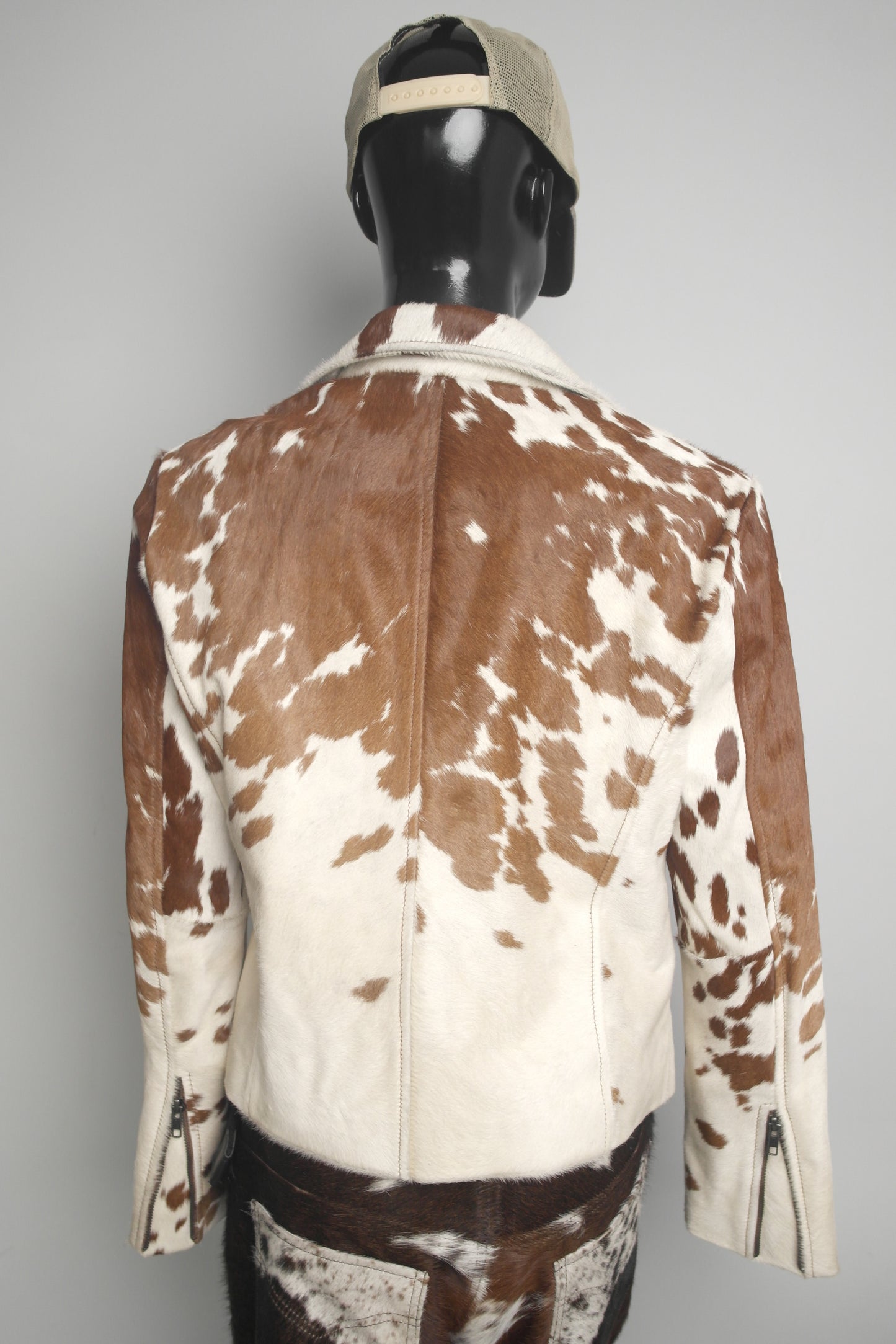 Western Chic Cowhide Hair on Hide Leather Jacket