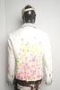 white cowhide leather jacket-printed-women jacket