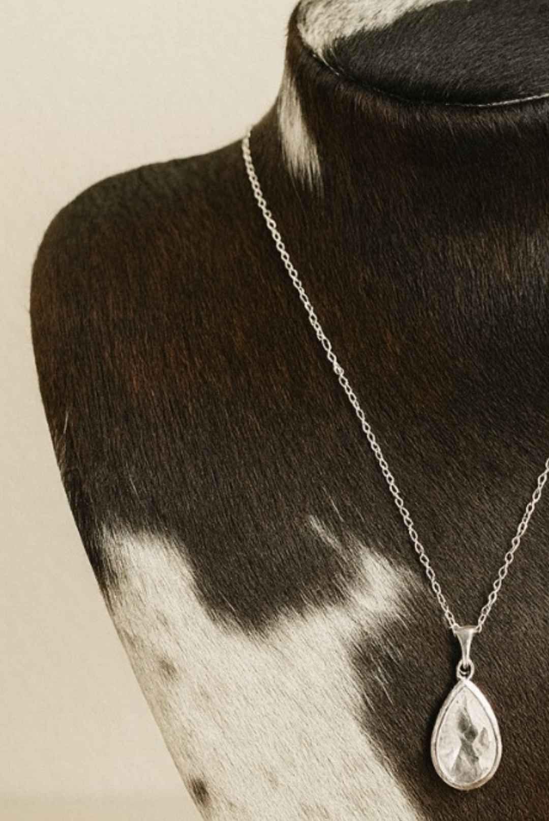 Cowhide Leather Necklace Display