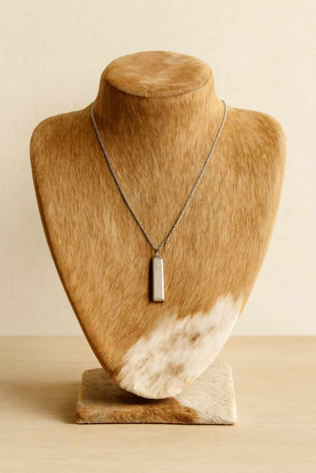 Cowhide Leather Necklace Display