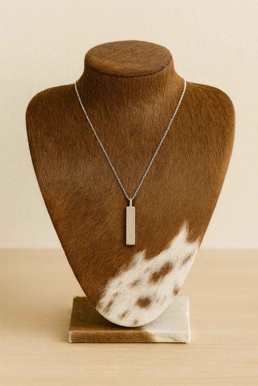 Cowhide Leather Necklace Display
