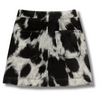 black and white-patchy-cowhide skirt
