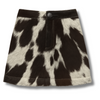 brown and white-patchy-cowhide skirt