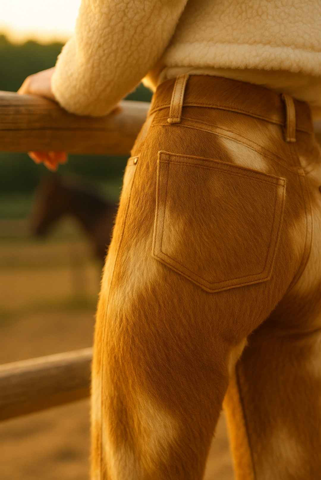 Cowhide Leather Pants