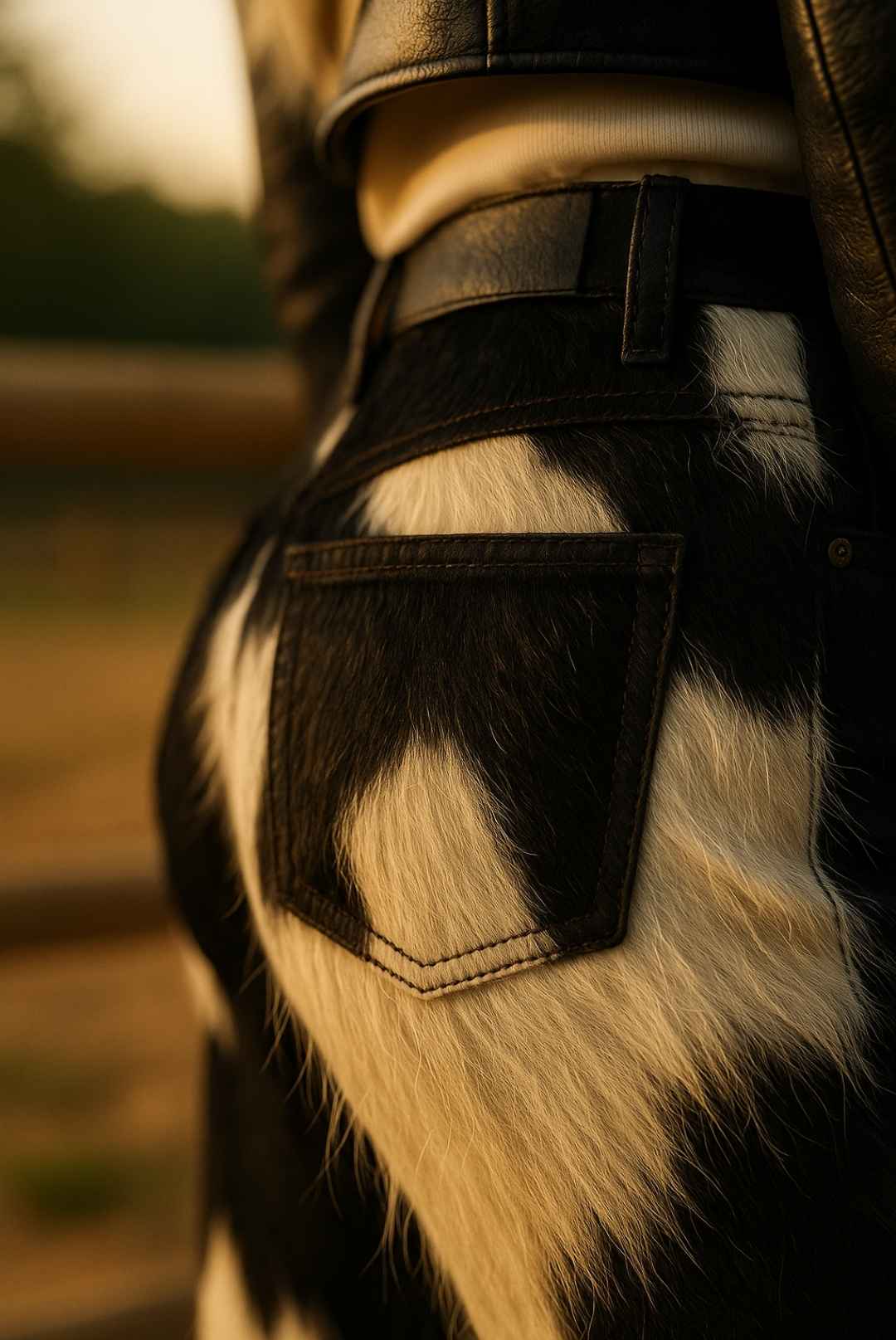 Cowhide Leather Pants