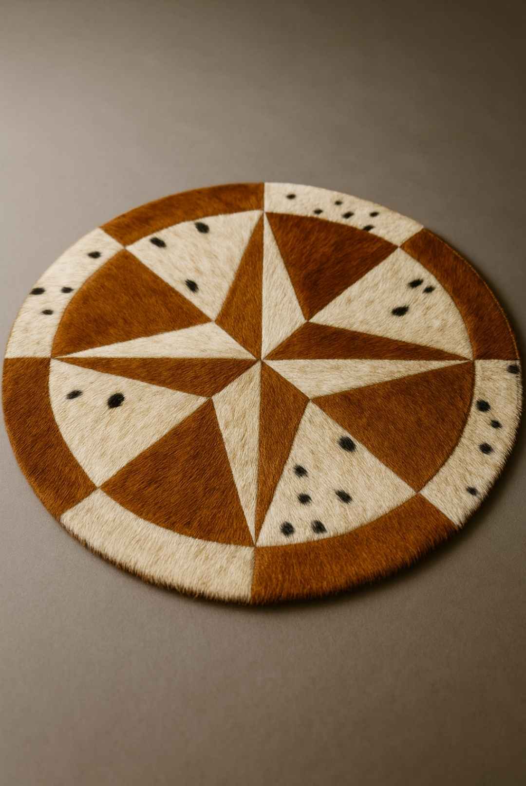 Round Cowhide Rug
