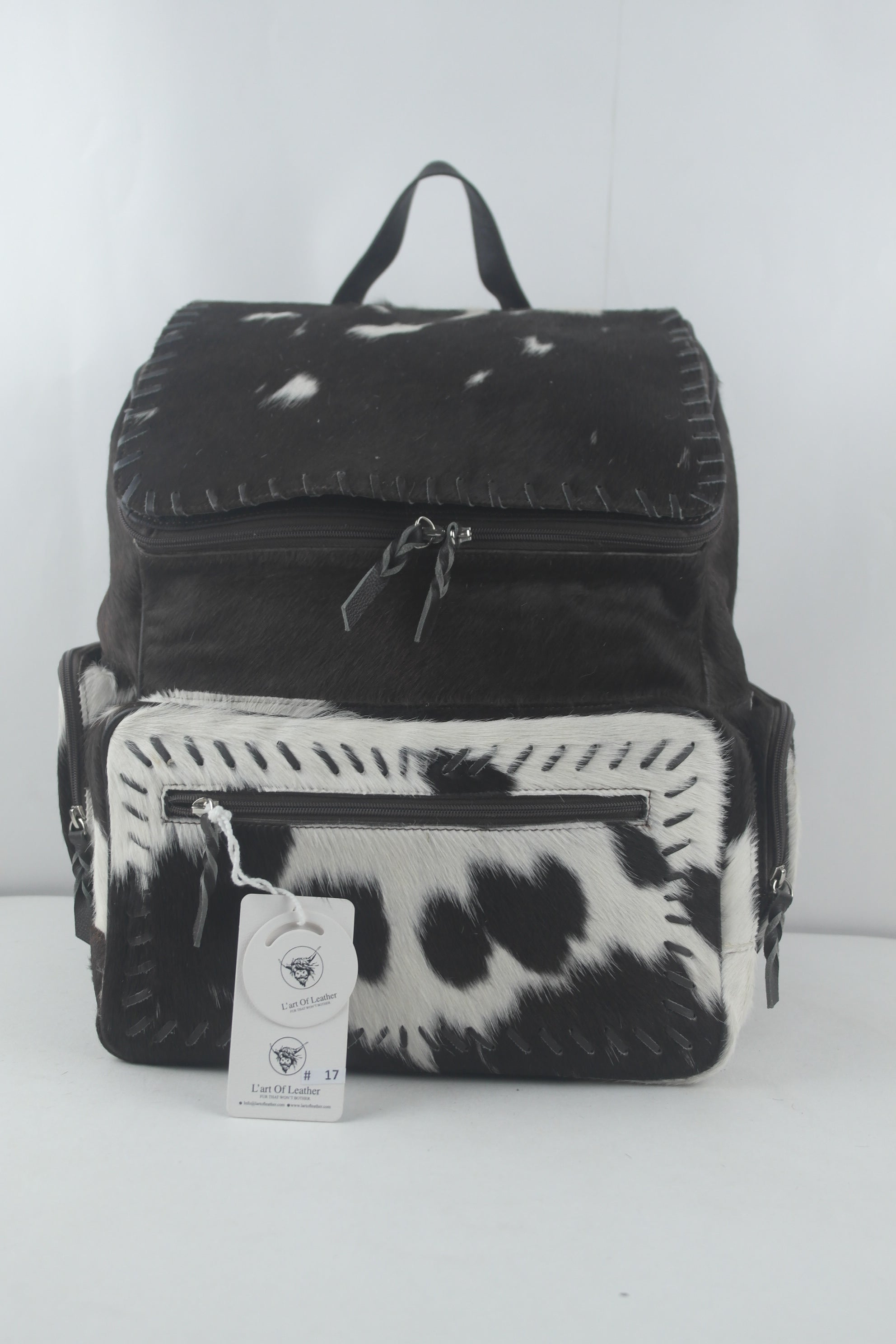 Handmade Cowhide Hair On Backpack