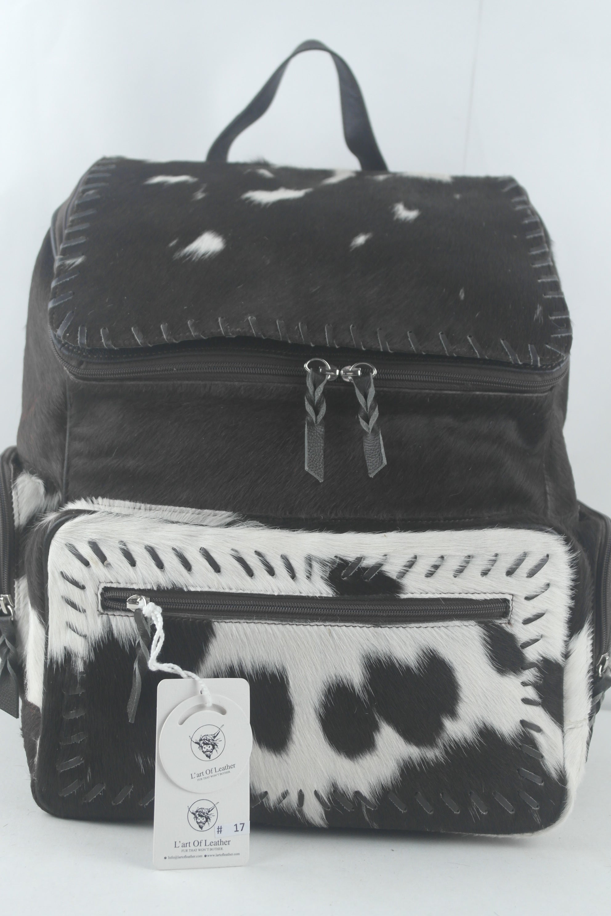 Handmade Cowhide Hair On Backpack