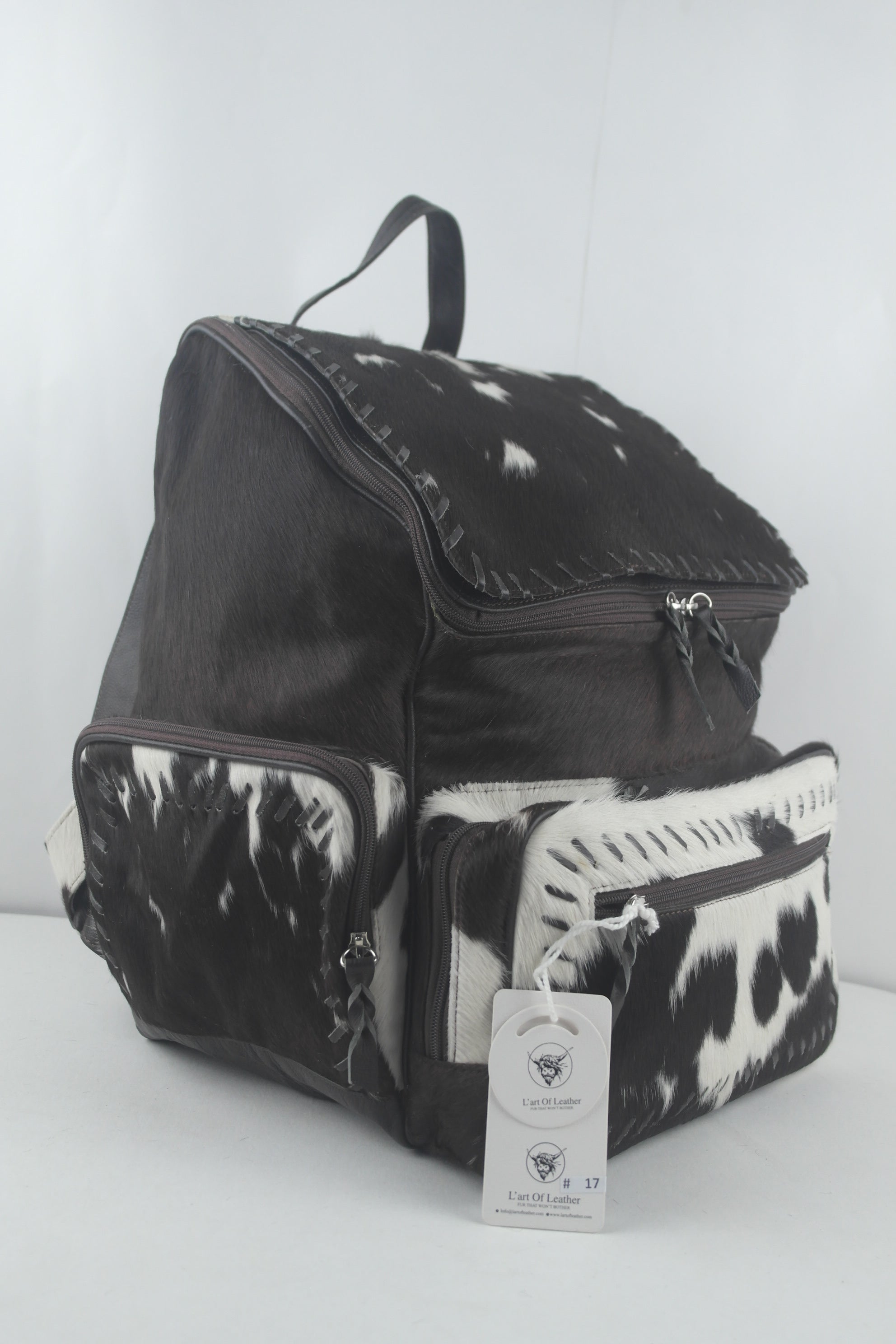 Handmade Cowhide Hair On Backpack