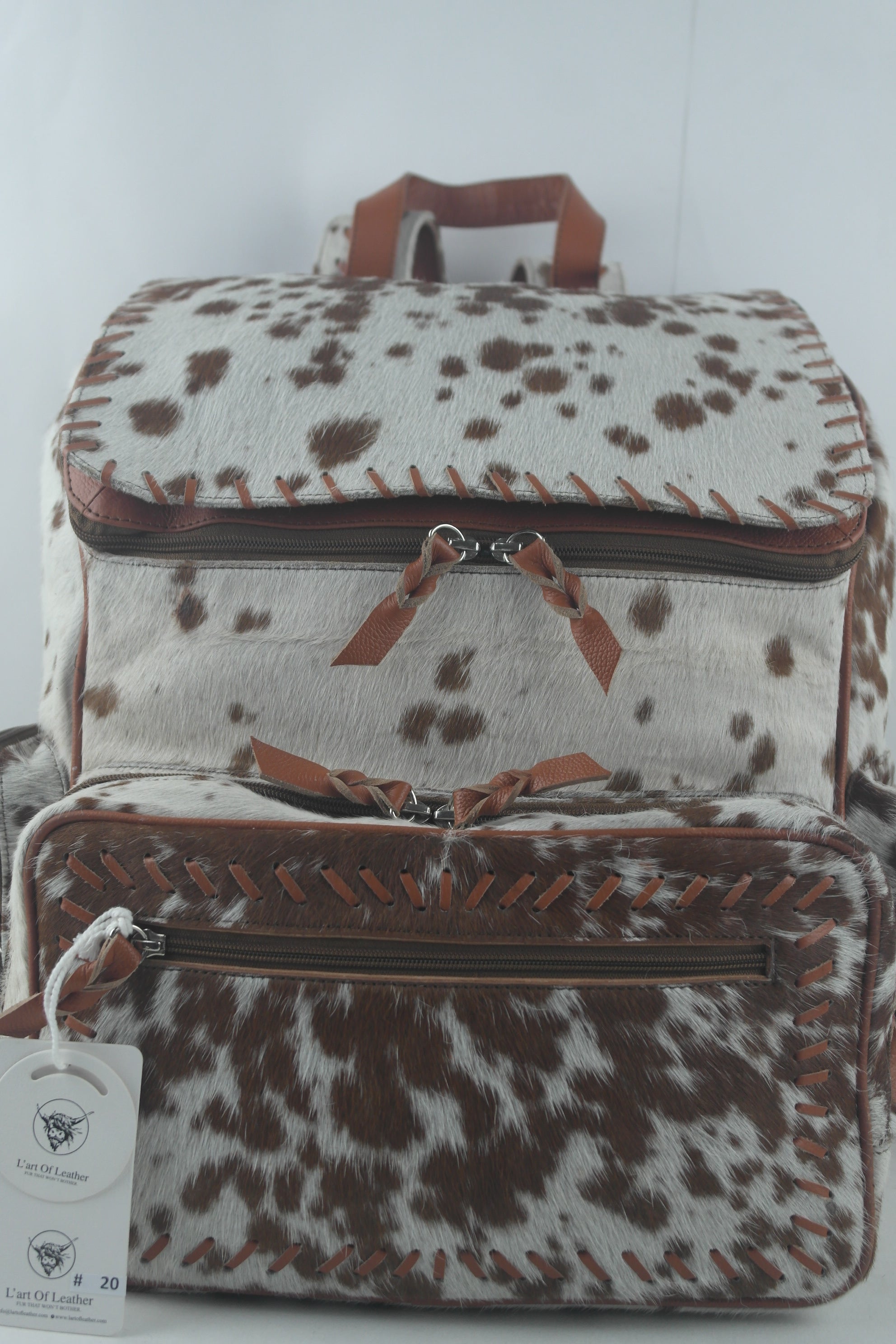 Genuine Leather Backpack Bag, Cowhide Travel Bag
