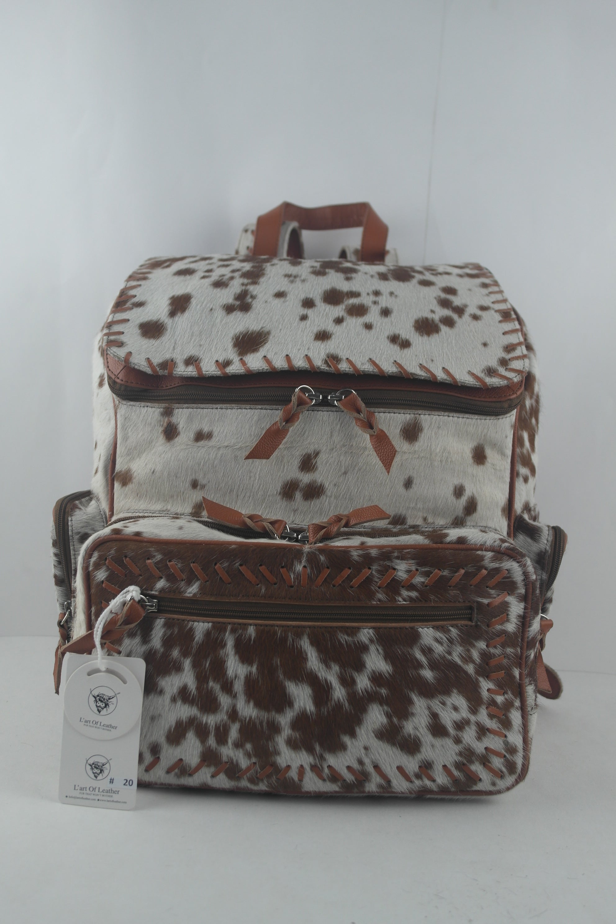 Genuine Leather Backpack Bag, Cowhide Travel Bag