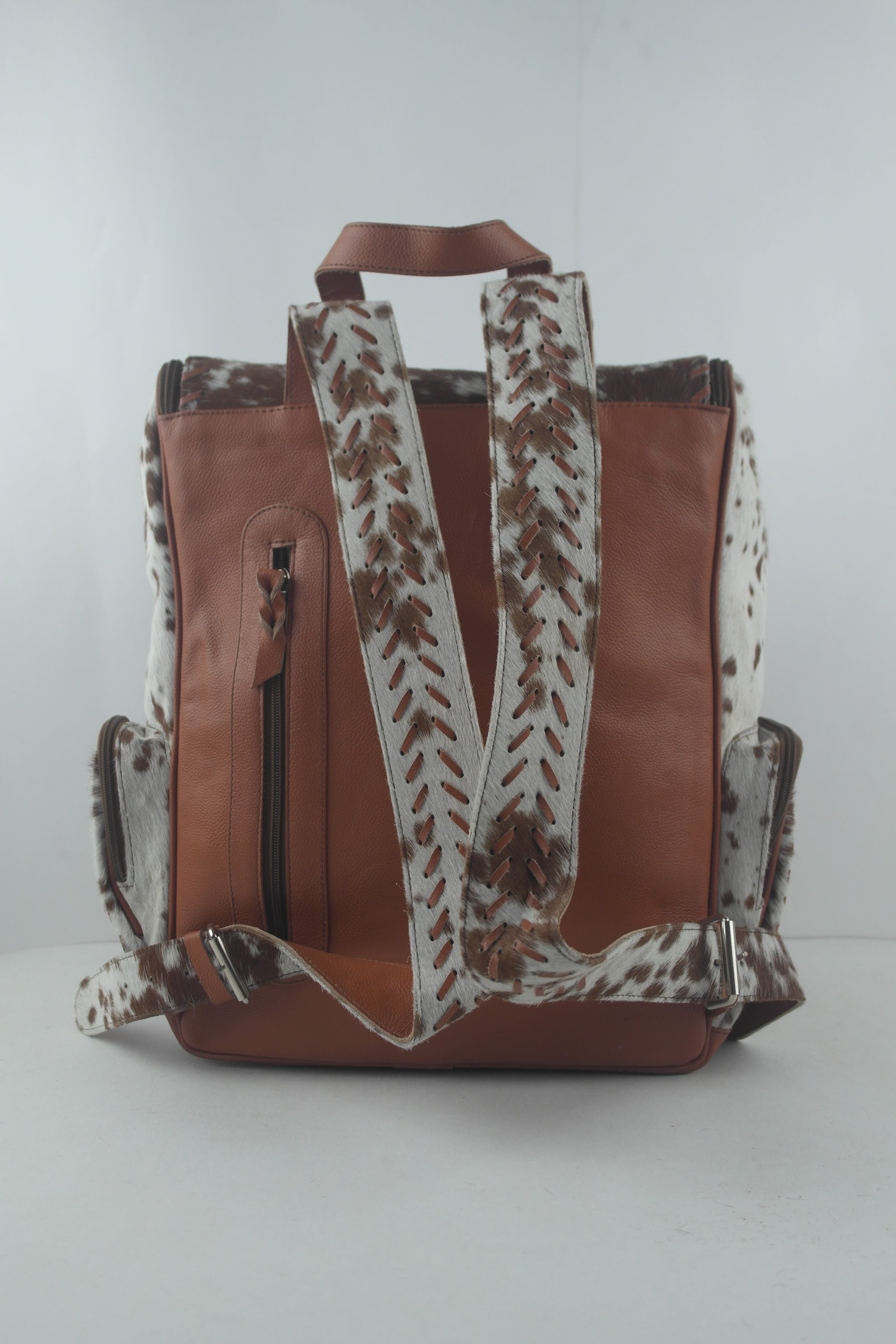 Genuine Leather Backpack Bag, Cowhide Travel Bag
