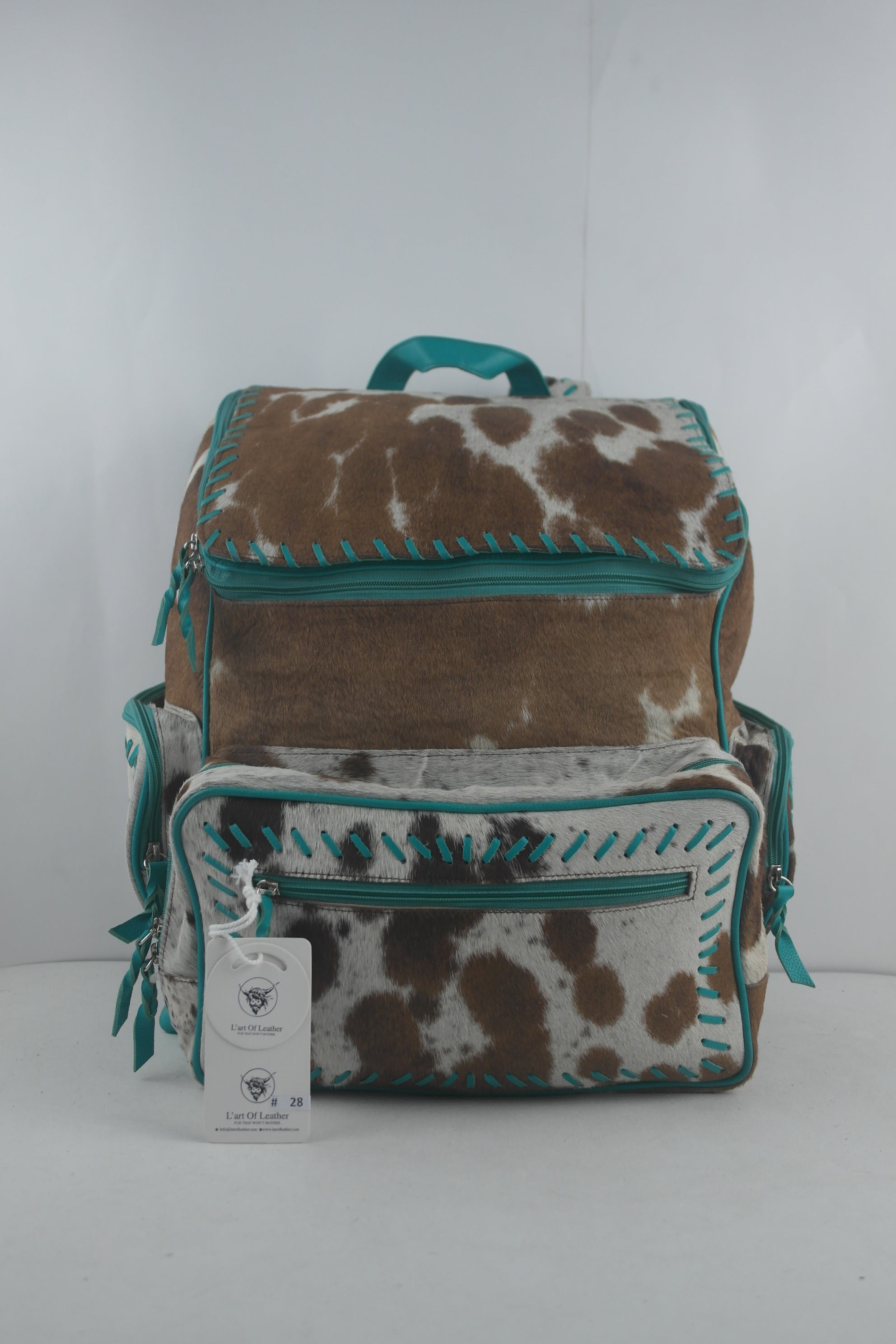 cow leather backpack Handmade Cowhide Backpack