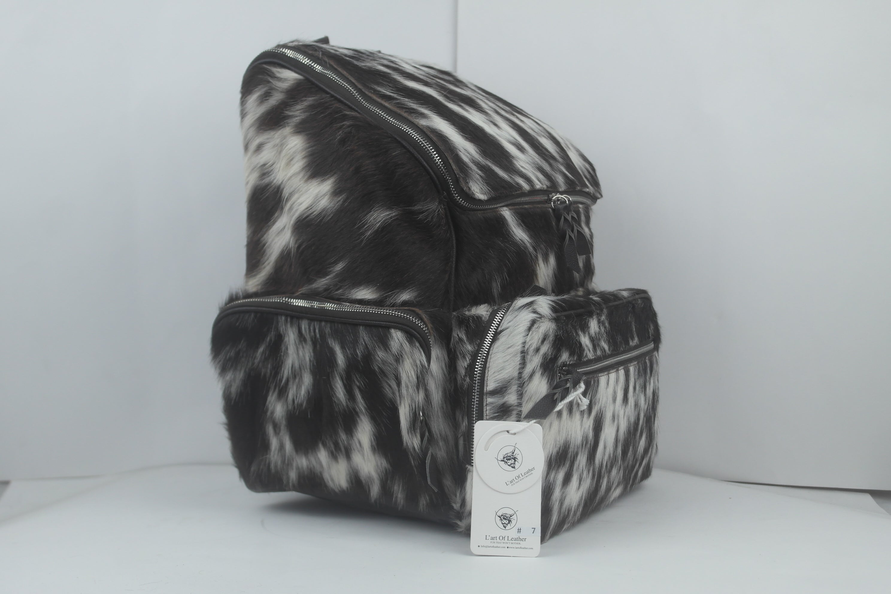 Genuine Hair-On Cowhide Leather Backpack