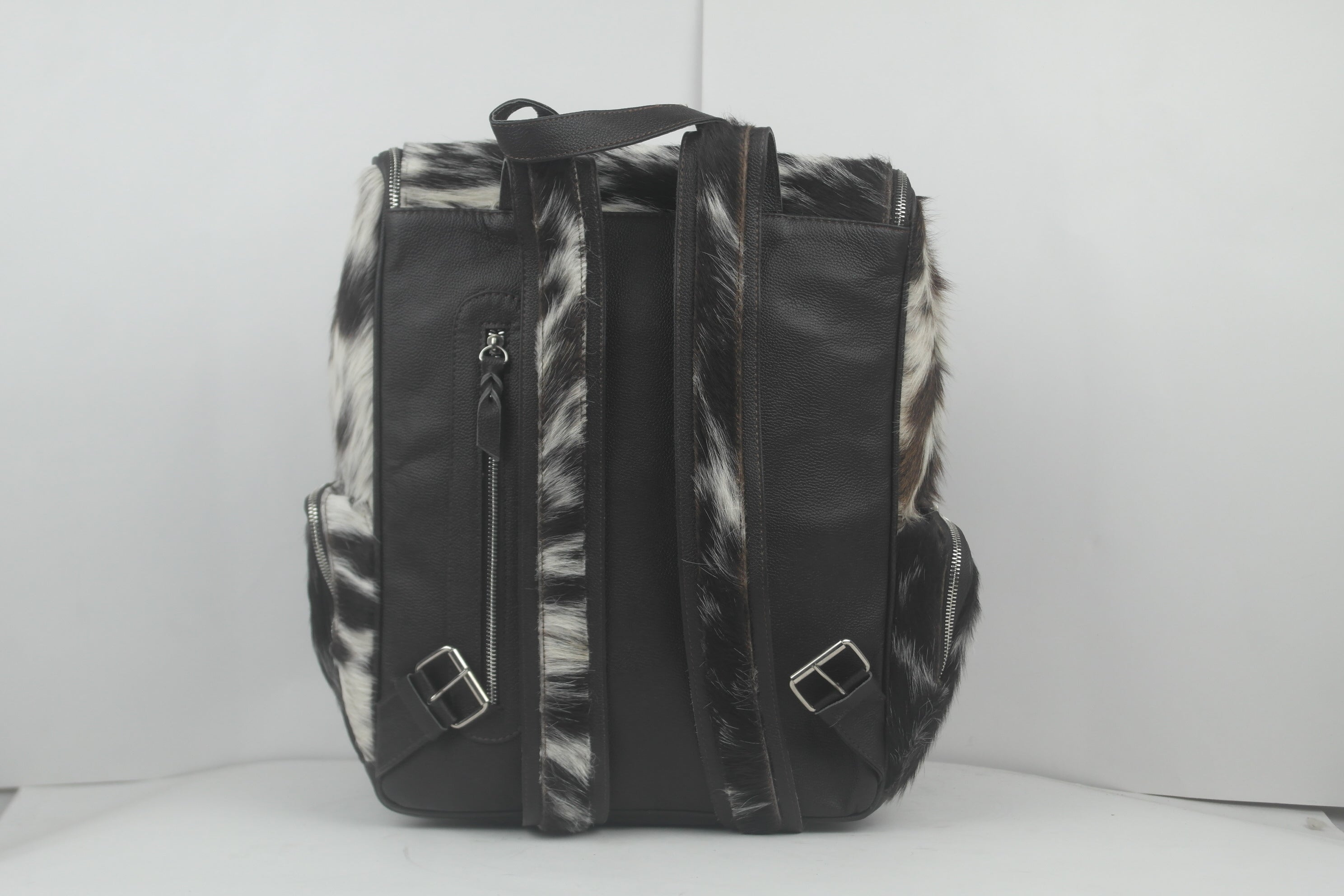 Genuine Hair-On Cowhide Leather Backpack