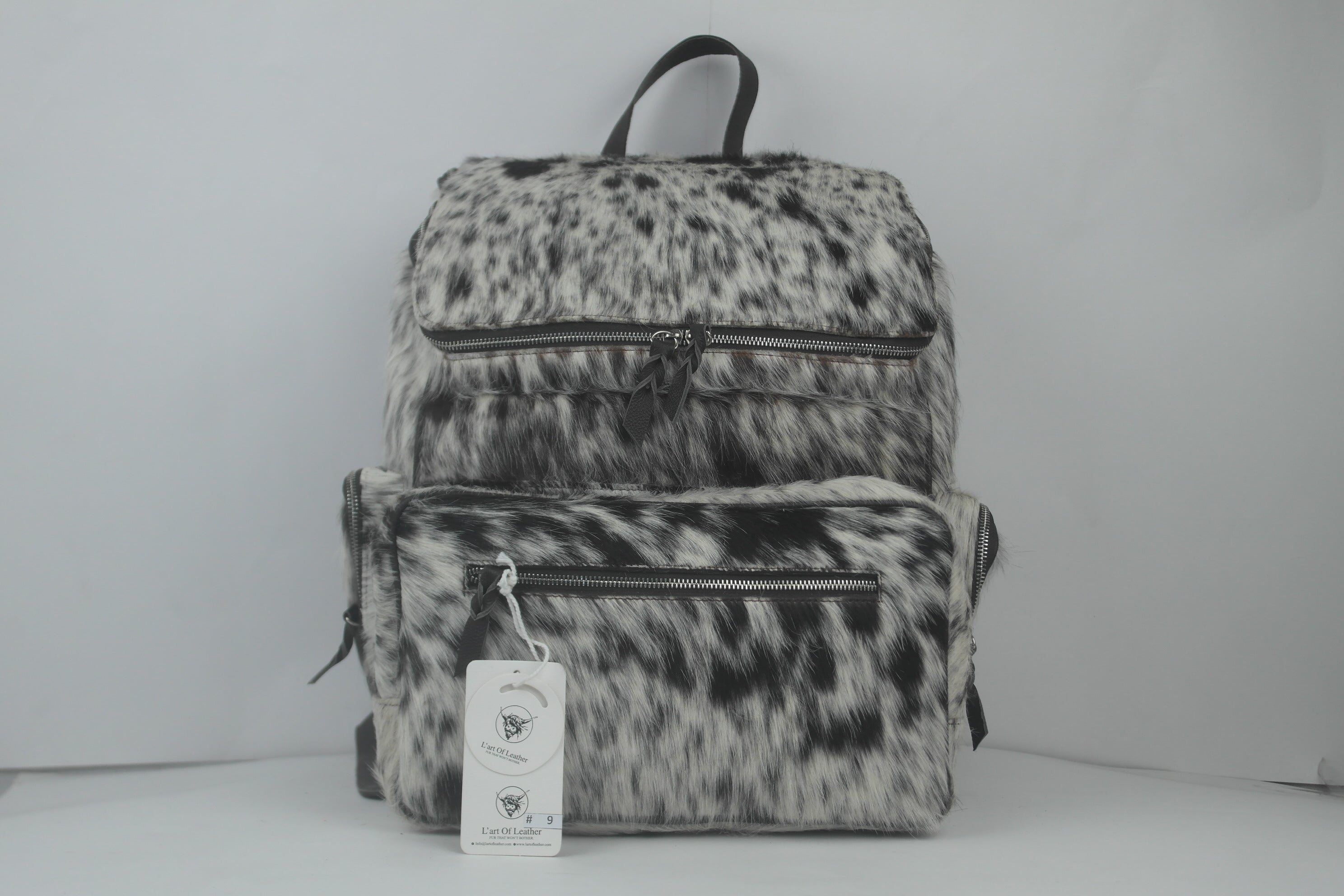 Real Hair-On Leather Backpack