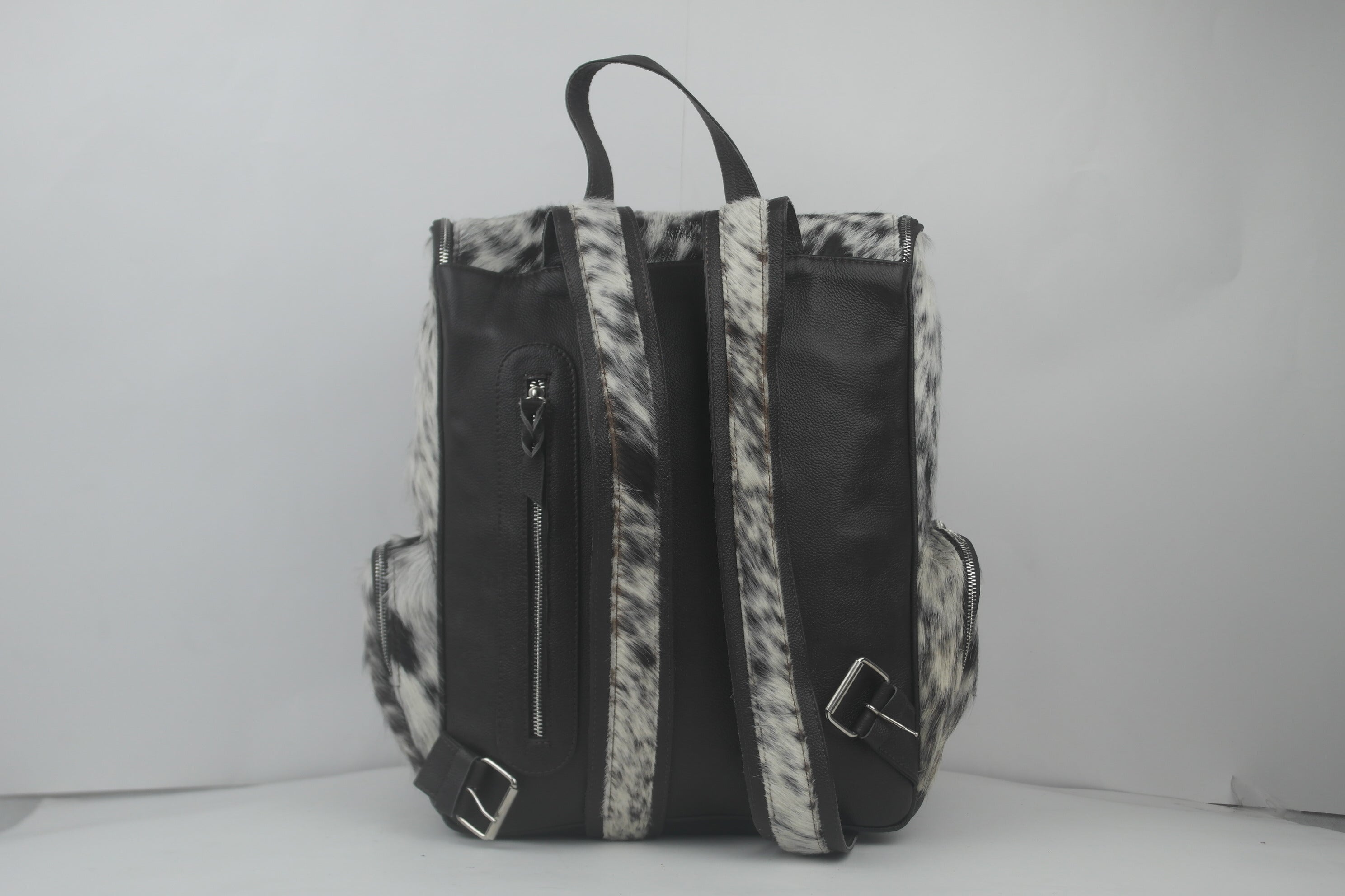 Real Hair-On Leather Backpack