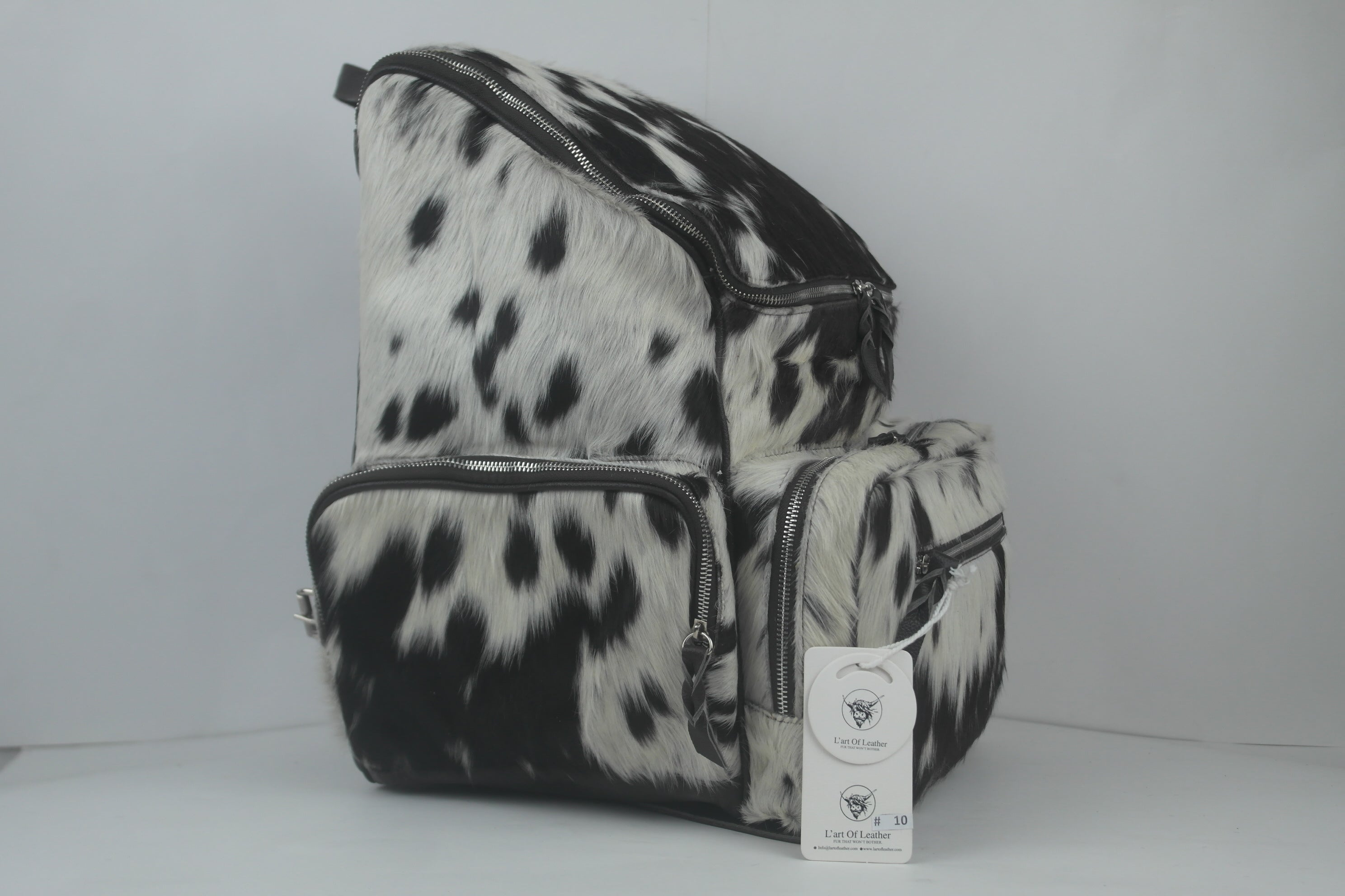 Handmade Hair-On Cowhide Backpack:  Genuine Cowhide Bag for Everyday Use