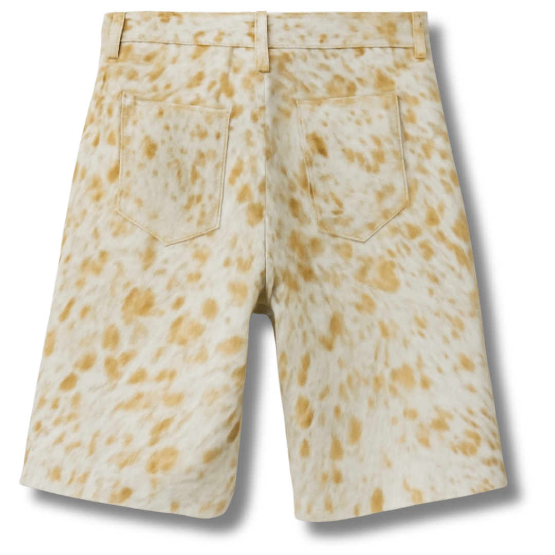 Premium Cowhide Long Shorts – One-of-a-Kind Design