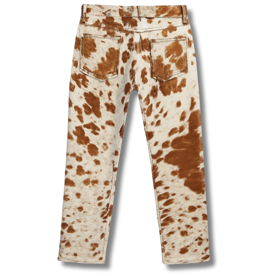 Luxury Cowhide Leather Pants – Handmade