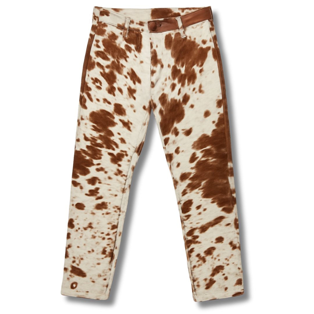Luxury Cowhide Leather Pants – Handmade