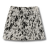 cowhide Mini skirt-handmade skirt-black and white-salt and pepper pattern