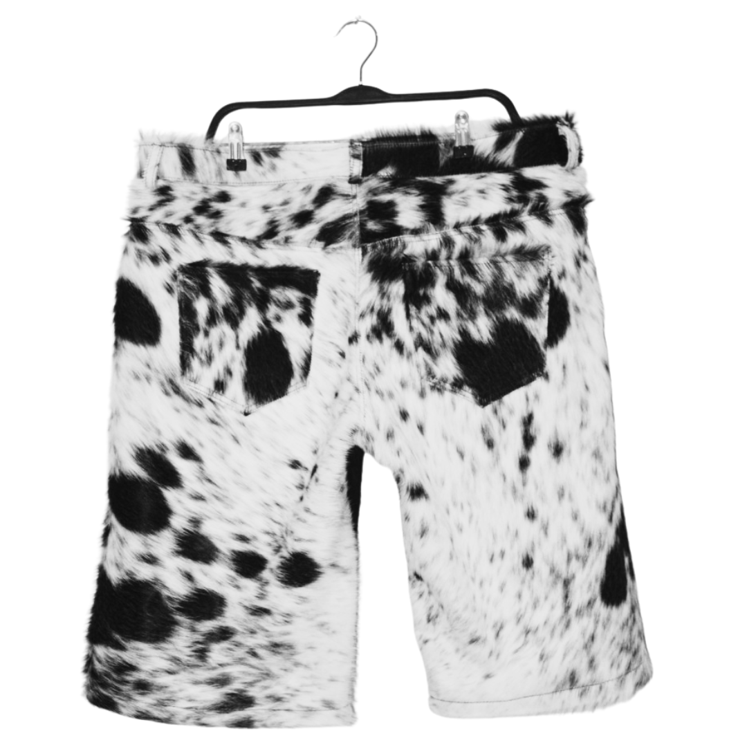 Premium Cowhide Long Shorts – One-of-a-Kind Design