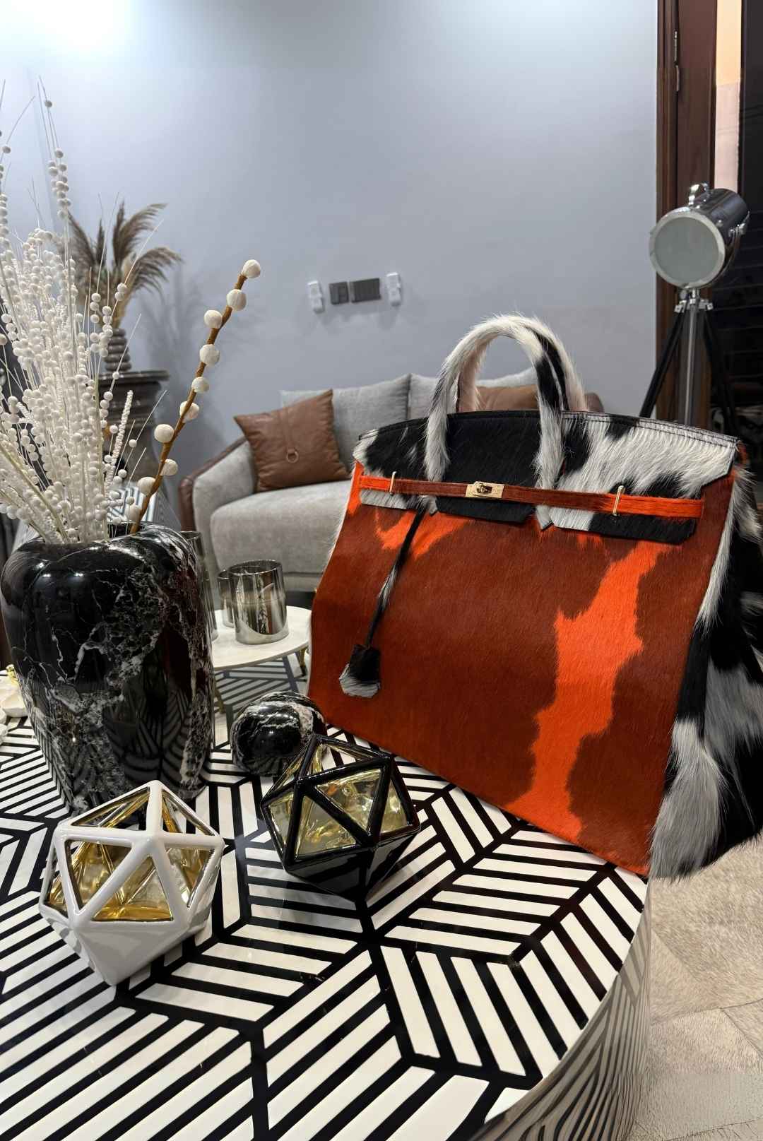 Signature Cowhide Handbag