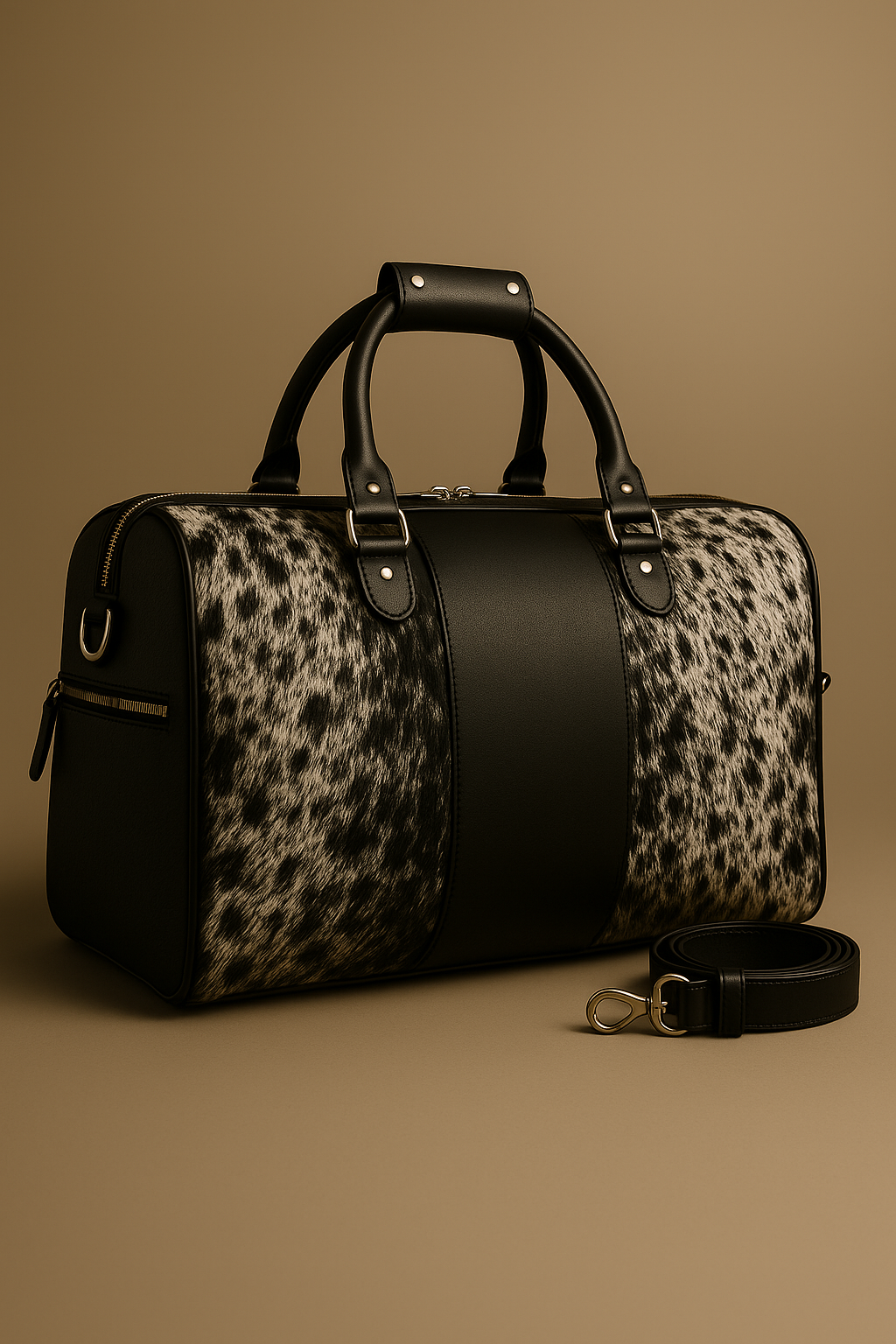 Cowhide Leather Duffle Bag – Handcrafted Weekender