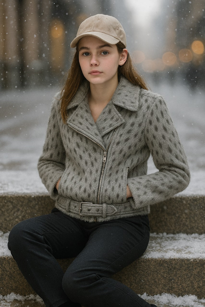 Versatile Cowhide Hair on Hide Leather Jacket