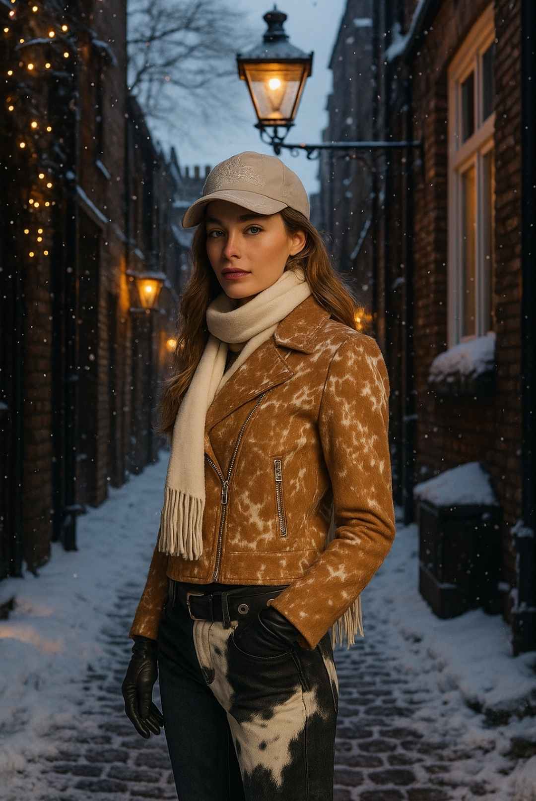 Women Cowhide Fringe Jacket