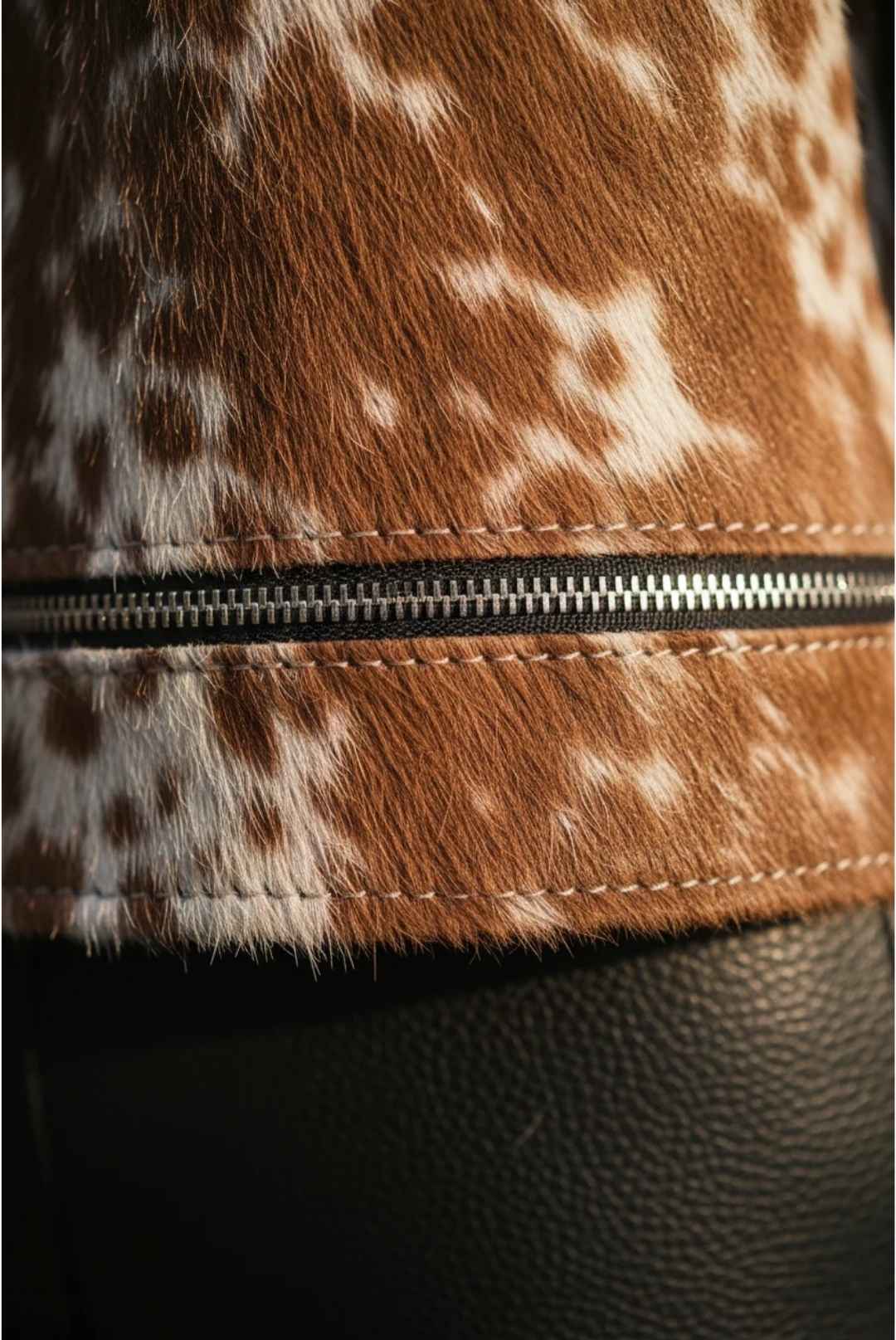 Women Cowhide Leather Jacket