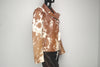 Sleek Cowhide Hair on Jacket - Slim-Fit for Women