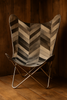 Geometric Cowhide Butterfly Chair – Weather Resistent