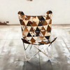 Handcrafted Cowhide Butterfly Chair – Geometric Design