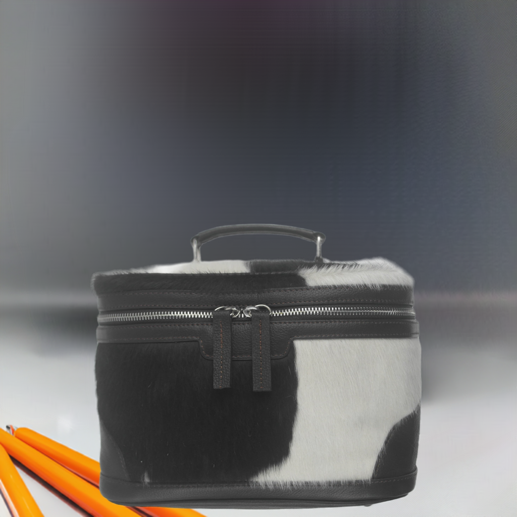 Cowhide Square Jewelry Box/Travel case