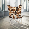 Handcrafted Cowhide Butterfly Chair – Geometric Design