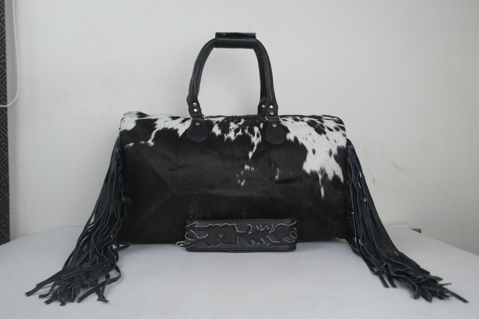 Hair on Cowhide Duffel Bag