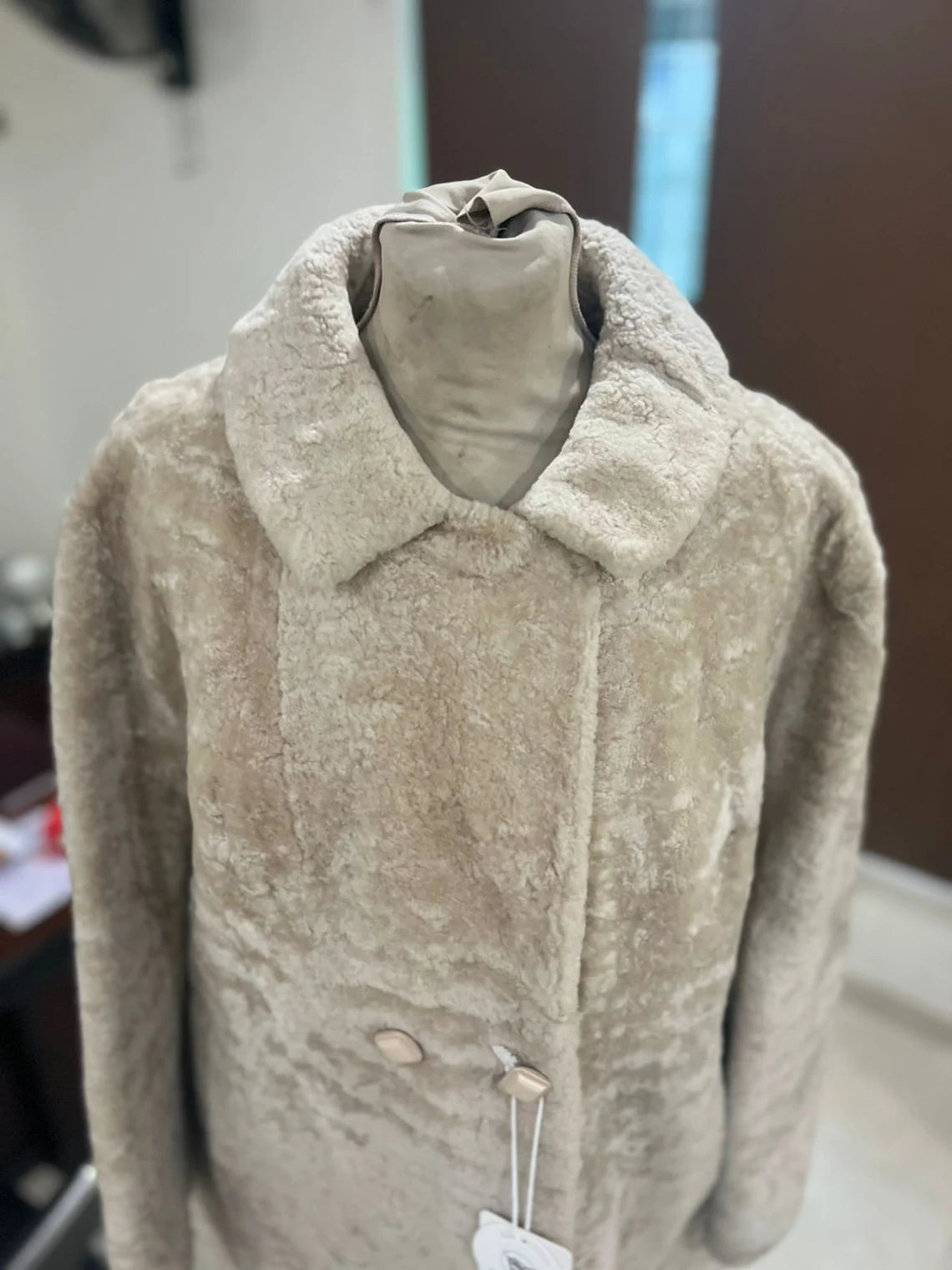 Luxurious Karakul Fur Refurbished Coat Long Winter Coat