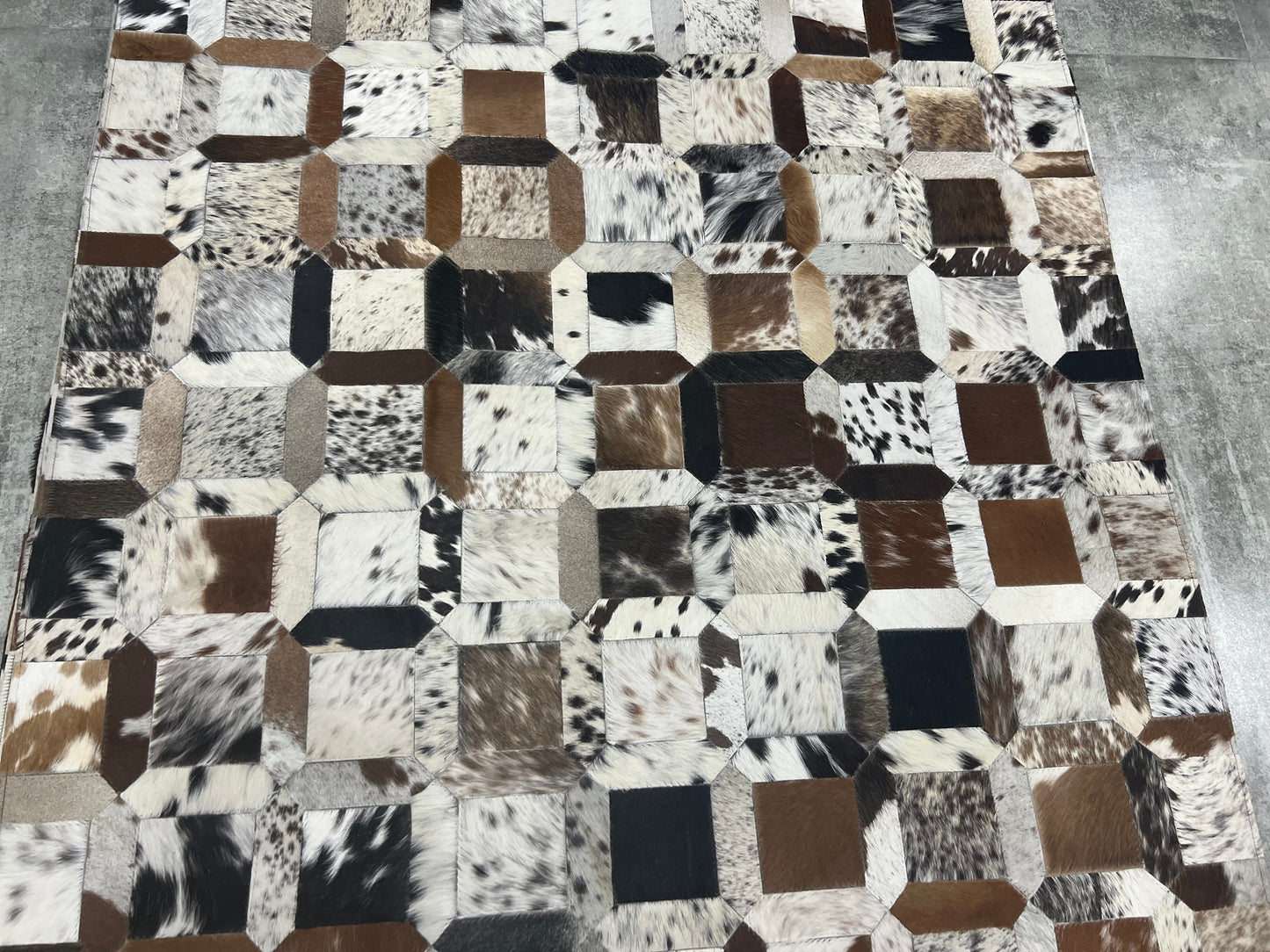 Unleash the Beauty of Nature with Our Multicolor Cowhide Patch Rugs COWHIDE animal skin arearug