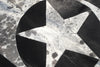 Rustic and Durable Cowhide Patch Rugs with western star and longhorn COWHIDE animal skin area rug