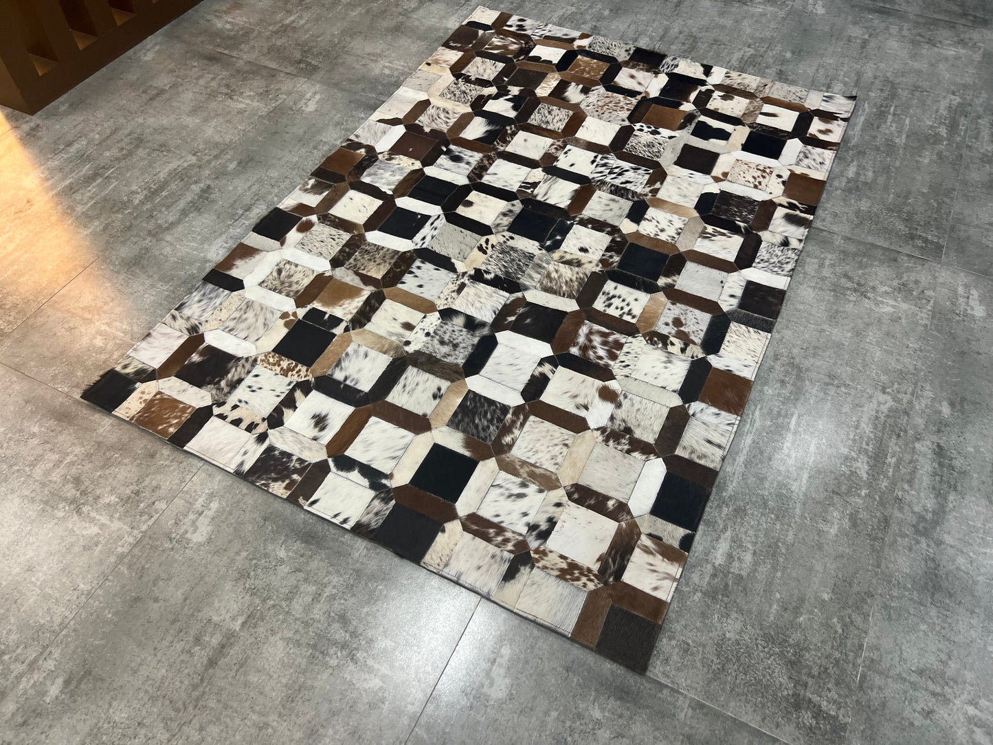 Unleash the Beauty of Nature with Our Multicolor Cowhide Patch Rugs COWHIDE animal skin arearug